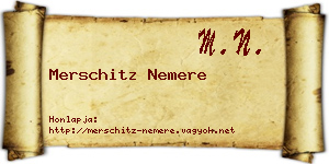 Merschitz Nemere névjegykártya
